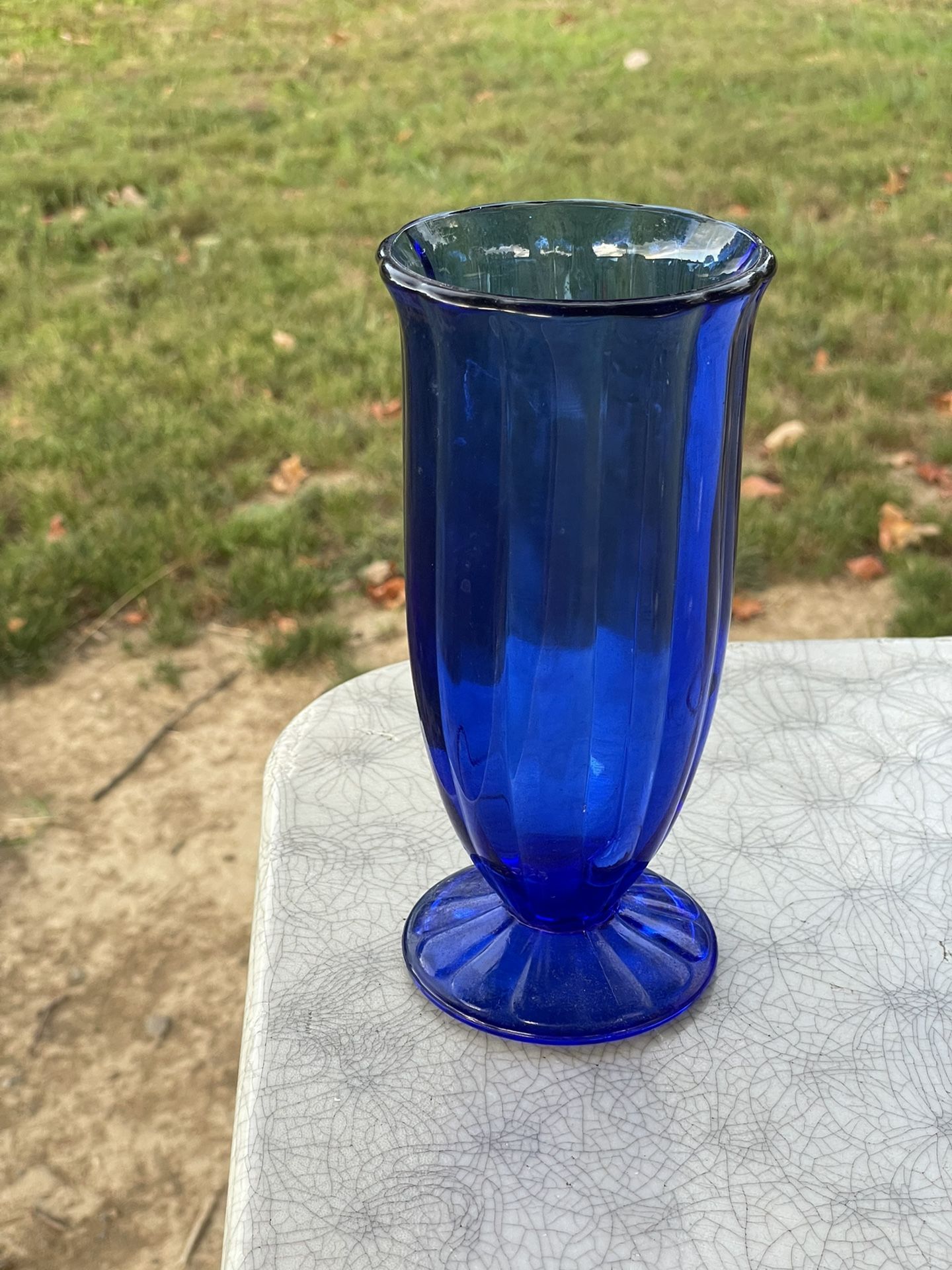 Vintage Cobalt Blue Glass Parfait/Malt Glasses by Anchor Hocking