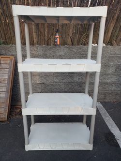 4 tier plastic shelving