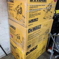 DEWALT 15 Amp Corded 12 in. Double Bevel Sliding Compound Miter Saw, Blade Wrench and Material Clamp