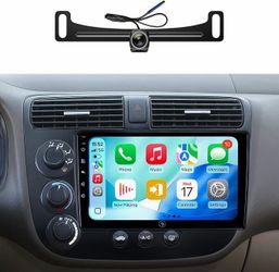 Car Stereo Radio Honda Civic 2001 2002 2003 2004 2005 Wireless CarPlay Android Auto, 9” Touch Screen Head Units, Backup Camera