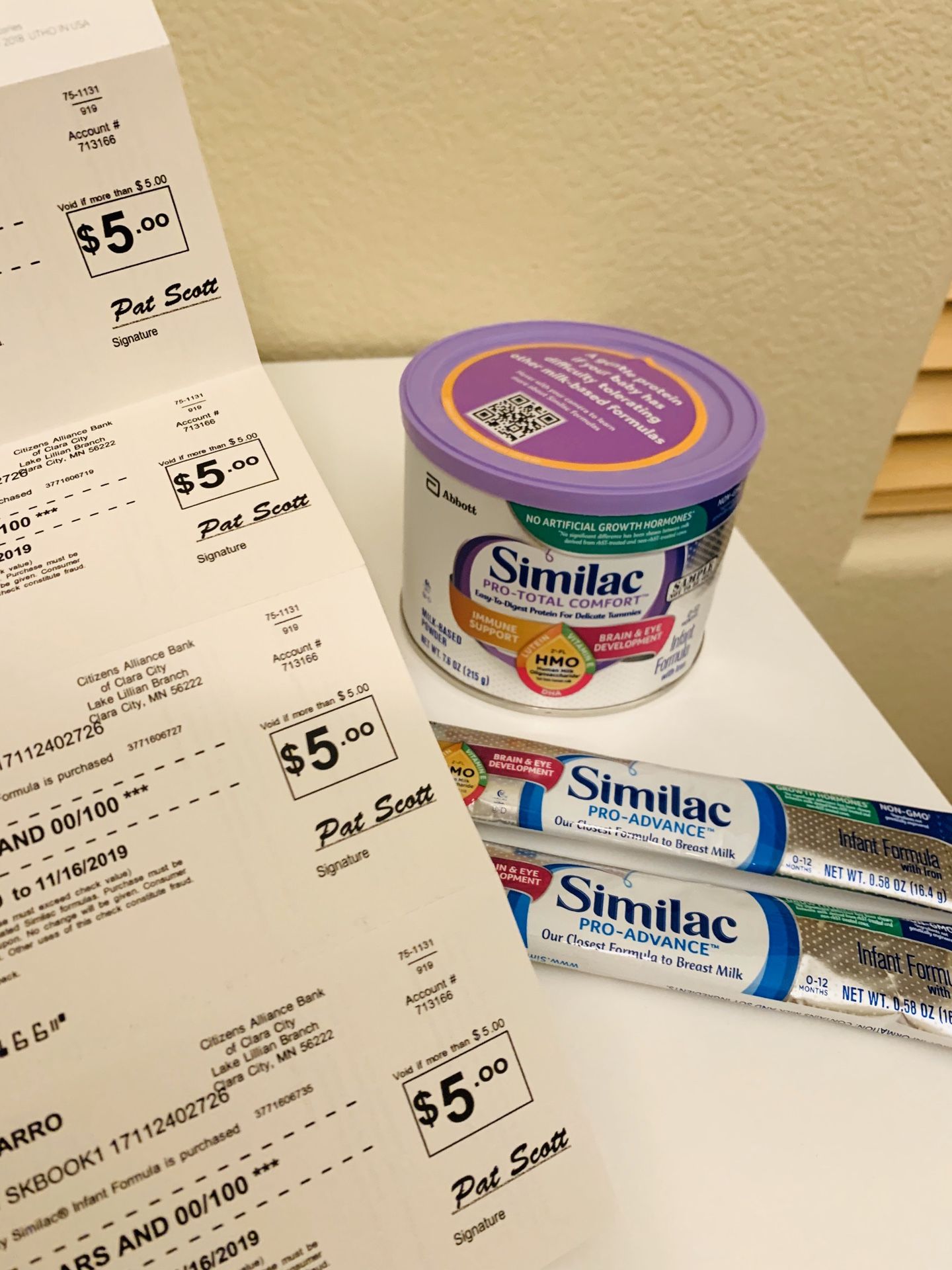 Similac formula & coupons ($25)