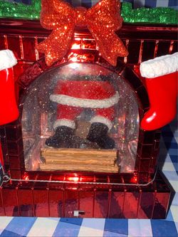 Bath and Body Works Christmas Chimney Fire Place Candle Holder