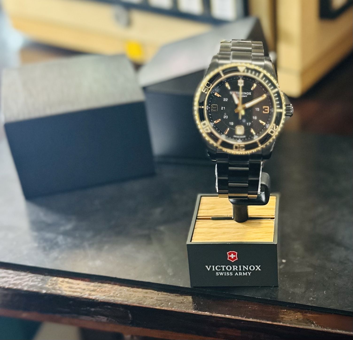 Victorinox Maverick Quartz Black Dial Men's Watch