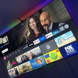 85” Smart Insignia Tv / Wall Mount / Smart Led Lights