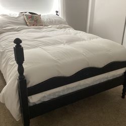 Very Charming Vintage Full Bed And New Mattress And Matching Boxspring