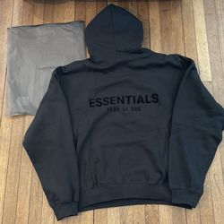 Black essentials hoodie