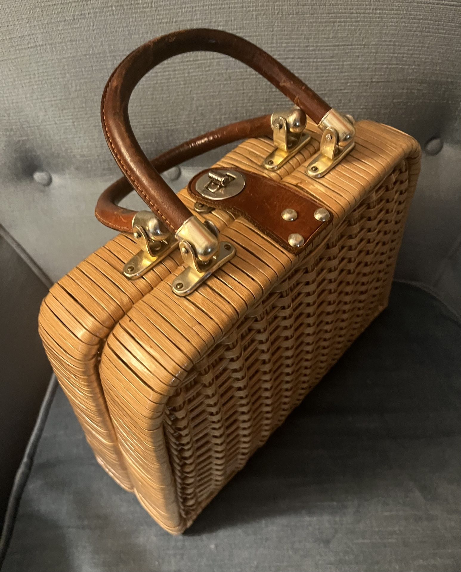 Vintage Woven Wicker Purse