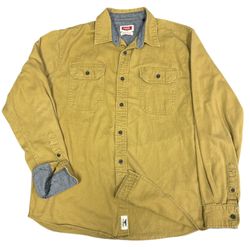 Wrangler Shirt Men's Large Flex For Comfort Button Up Long Sleeve
