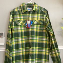 Men Columbia Oregon Ducks Long Sleeve Button Shirt Small 