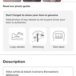 White & black nike trainers Women