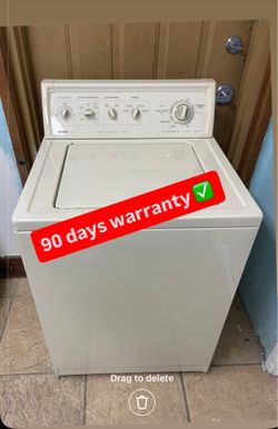 Kenmore washer 90 days warranty ✅