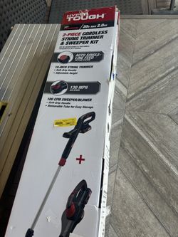 Hyper tough 2-PIECE CORDLESS STRING TRIMMER & SWEEPER KIT