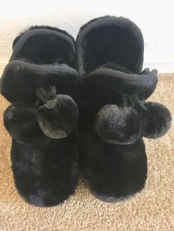 POM BOOTIE SLIPPER Black Small