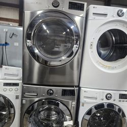 Lg Washer And Dryer Set Electric Extra Large Capacity 30-day Warranty 