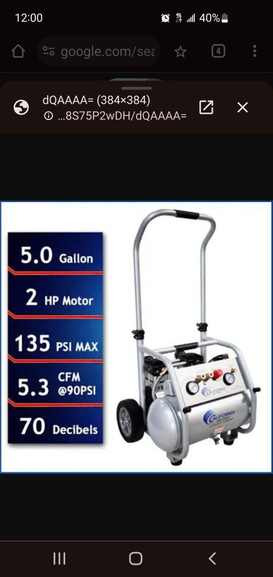 California Air Tools Air Compressor Ultra Quiet