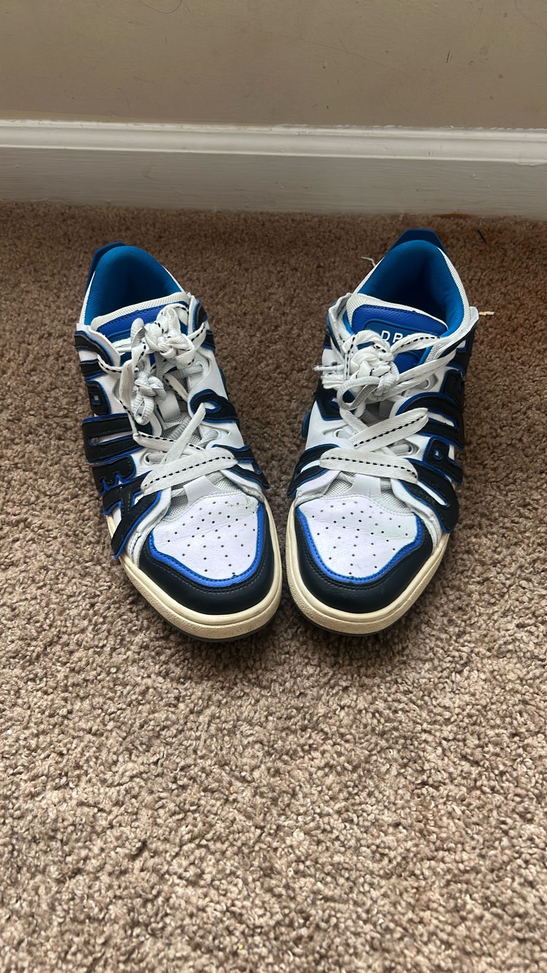 Blue Black And White Shoes