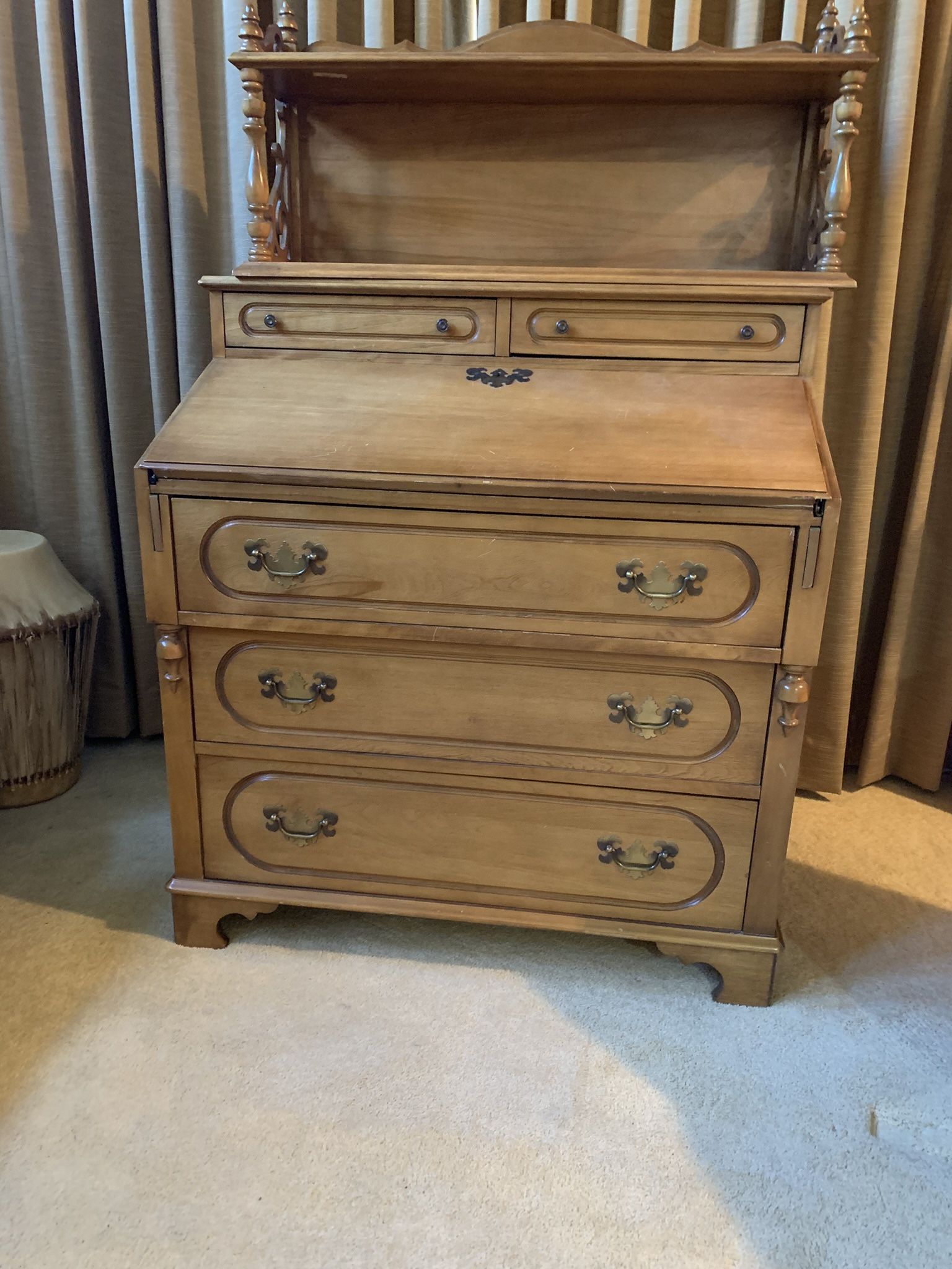 Antique Desk And Side Table (reduced Price)