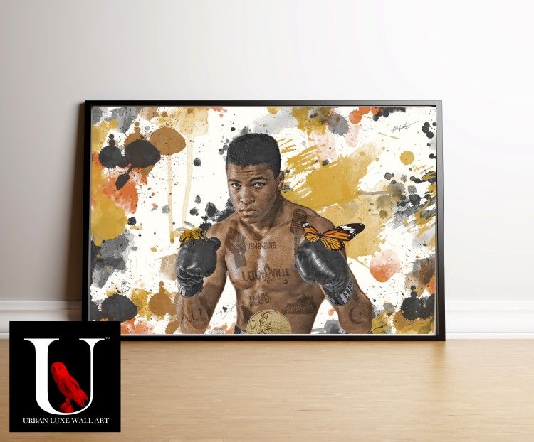 Big 24x36 Framed Art Print - Muhammad Ali