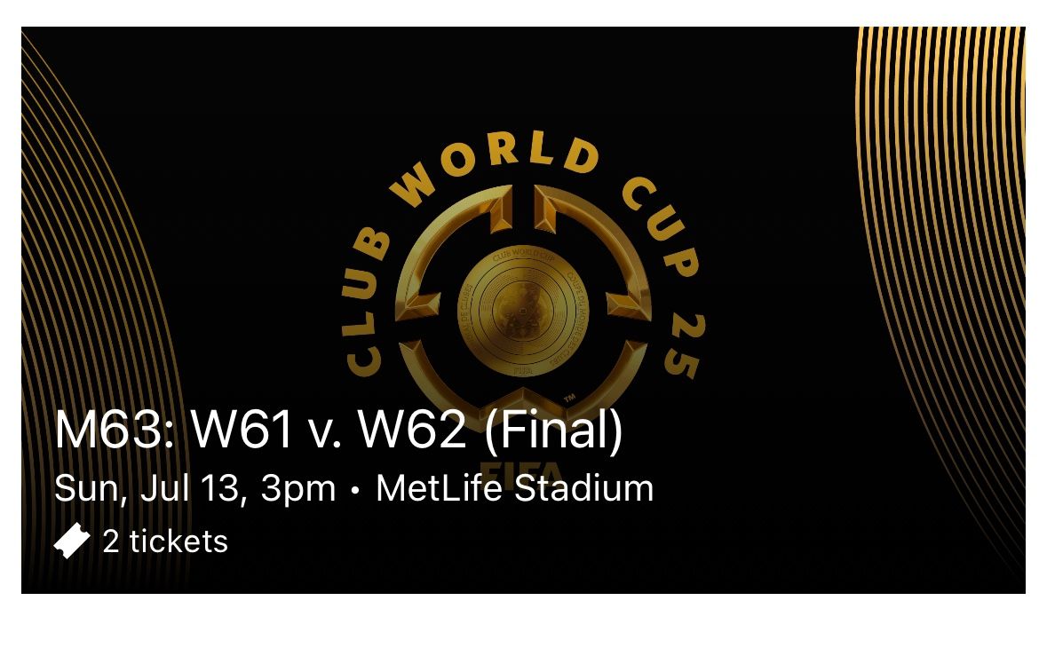 Fifa Club World Cup 2025 Final Ticket
