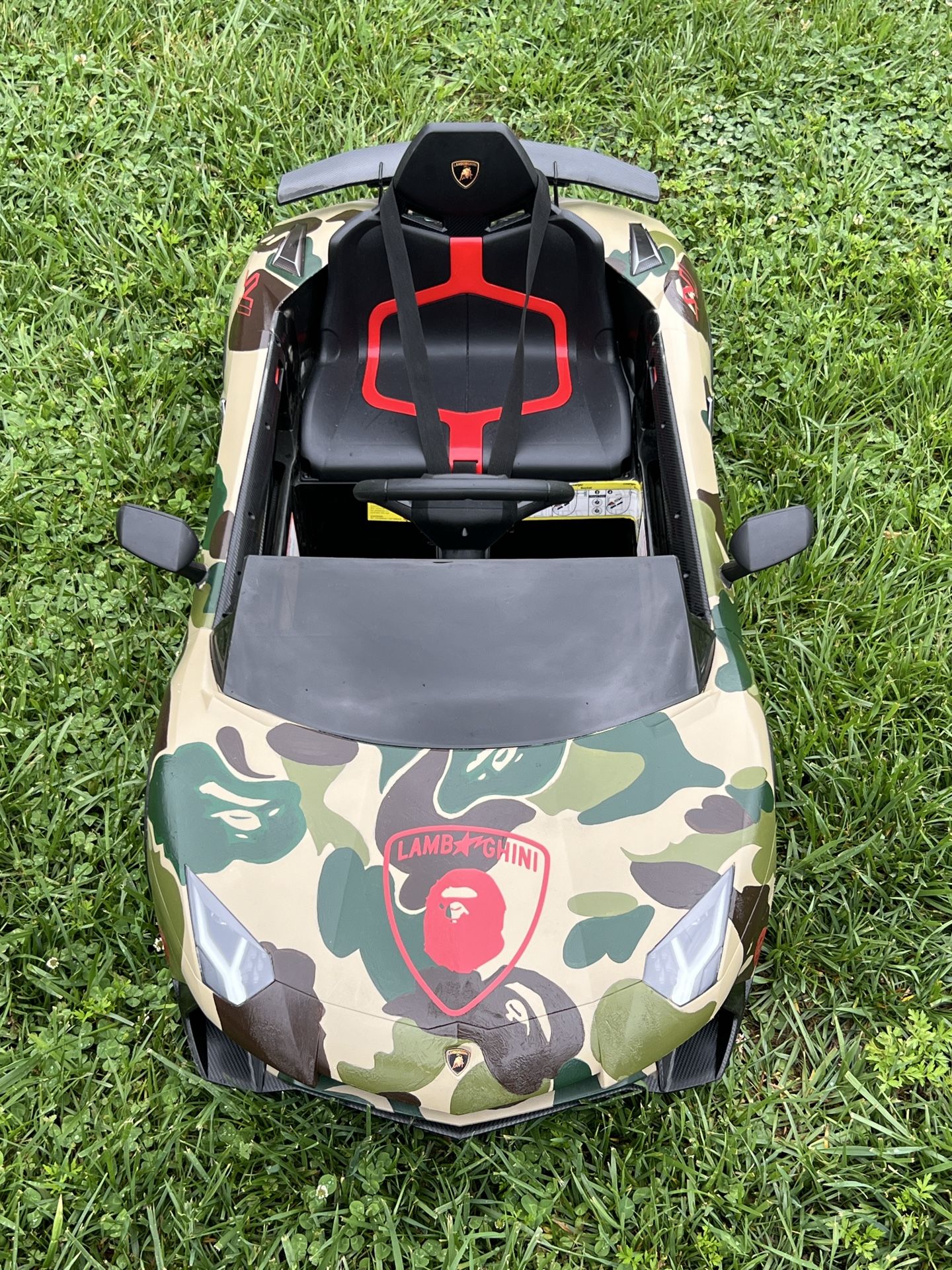Custom BAPE Lamborghini Aventador 12V Kids Ride-On-Car $300-Firm