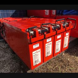 USED SOLAR PANEL BATTERIES. EACH BATTERY . 2500 WATT POWER SAFE SBS190F.  USED BATTERIES 2500 watts 12Voltx190amp The SBS 190 F Battery is a thin plat