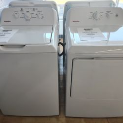 Hotpoint Top Load Washer With Agitator & Gas Dryer Set 