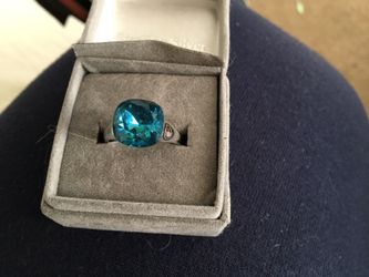 Dark Swiss topaz ring