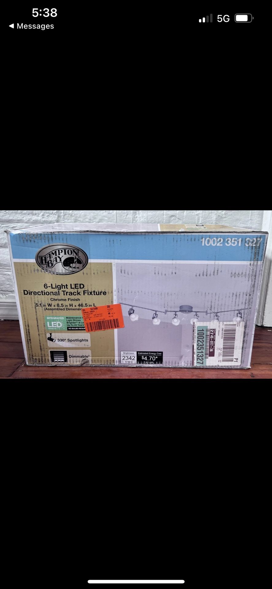 Hampton Bay 6-Light 4 ft. Chrome Integrated LED Track Lighting Kit, 29206-HBU