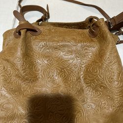 Leather Stella Bianca Tooled Handbag Leather a little worn on corner otherwise Excellent Condition