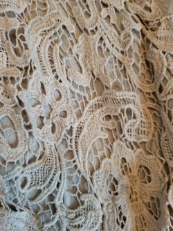 Womens 3XL Breckenridge cream Short sleeve lace front sweater Lot 10