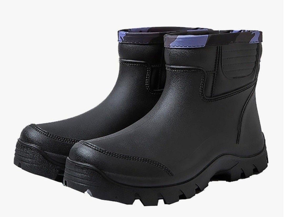 Rain Boots for Men PVC Waterproof Rubber Boots