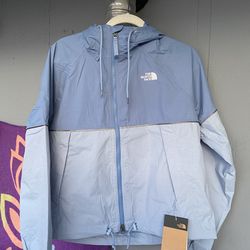 North Face Antora Rain Jacket Women’s Medium Indigo Stone Dryvent Zip Hooded $130