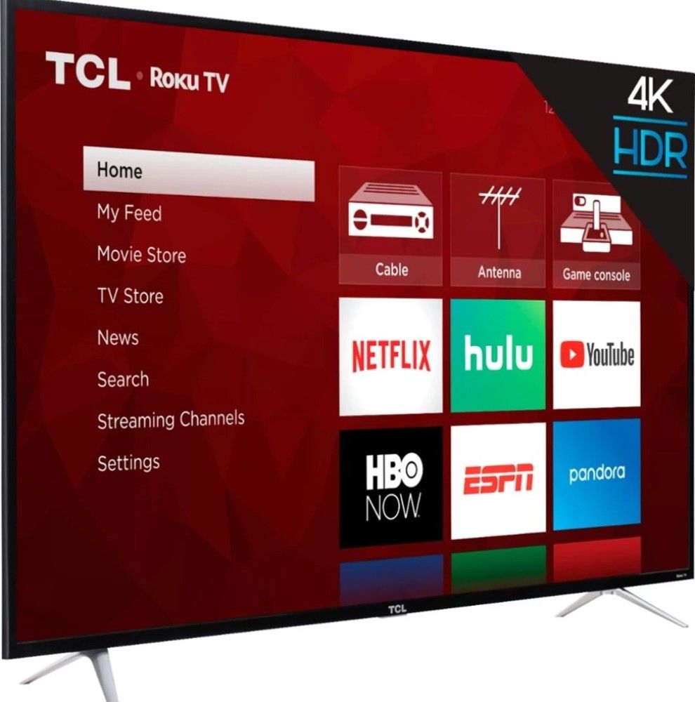 TCL 65” Class 4K (2160P) HDR Roku Smart LED TV (65S401) Factory Refurbished-LEASING available
