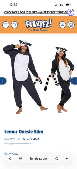 Funziez Lemur Onesie XS
