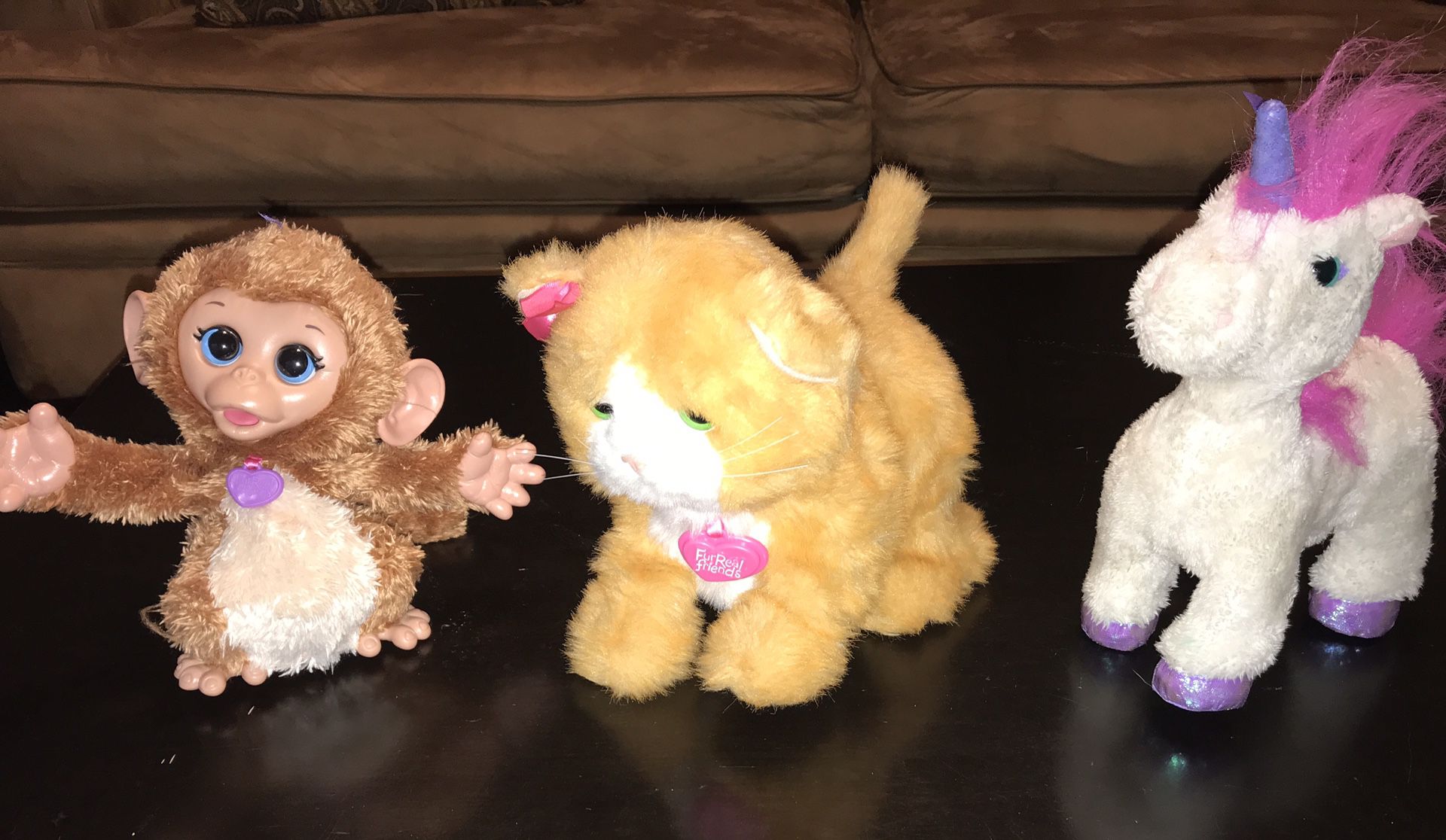 FurReal Friends- Monkey Cuddles, Kitten Daisy and Unicorn Starbeam
