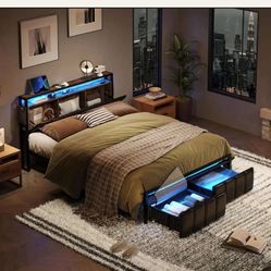 Black Queen Bed Frame 