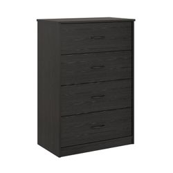 (Set of 2) Rory 4 Drawer Dresser Chest - Black Oak