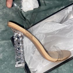 Womens Clear Heels Size 6 