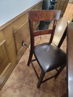 wood high dining table 