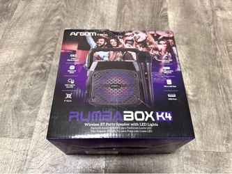 ArgomTech Rumba Box K4 Wireless Bluetooth Party Speaker with Microphone - NEW