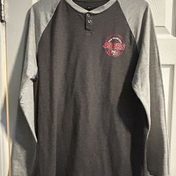 San Francisco 49ers Parkway Raglan Henley Long Sleeve T-Shirt