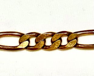 8 Inch Gold Plated Men Bracelet . 