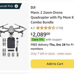 DJI Mavic 2 Zoom Drone Quadcopter with Fly More Kit Combo Bundle