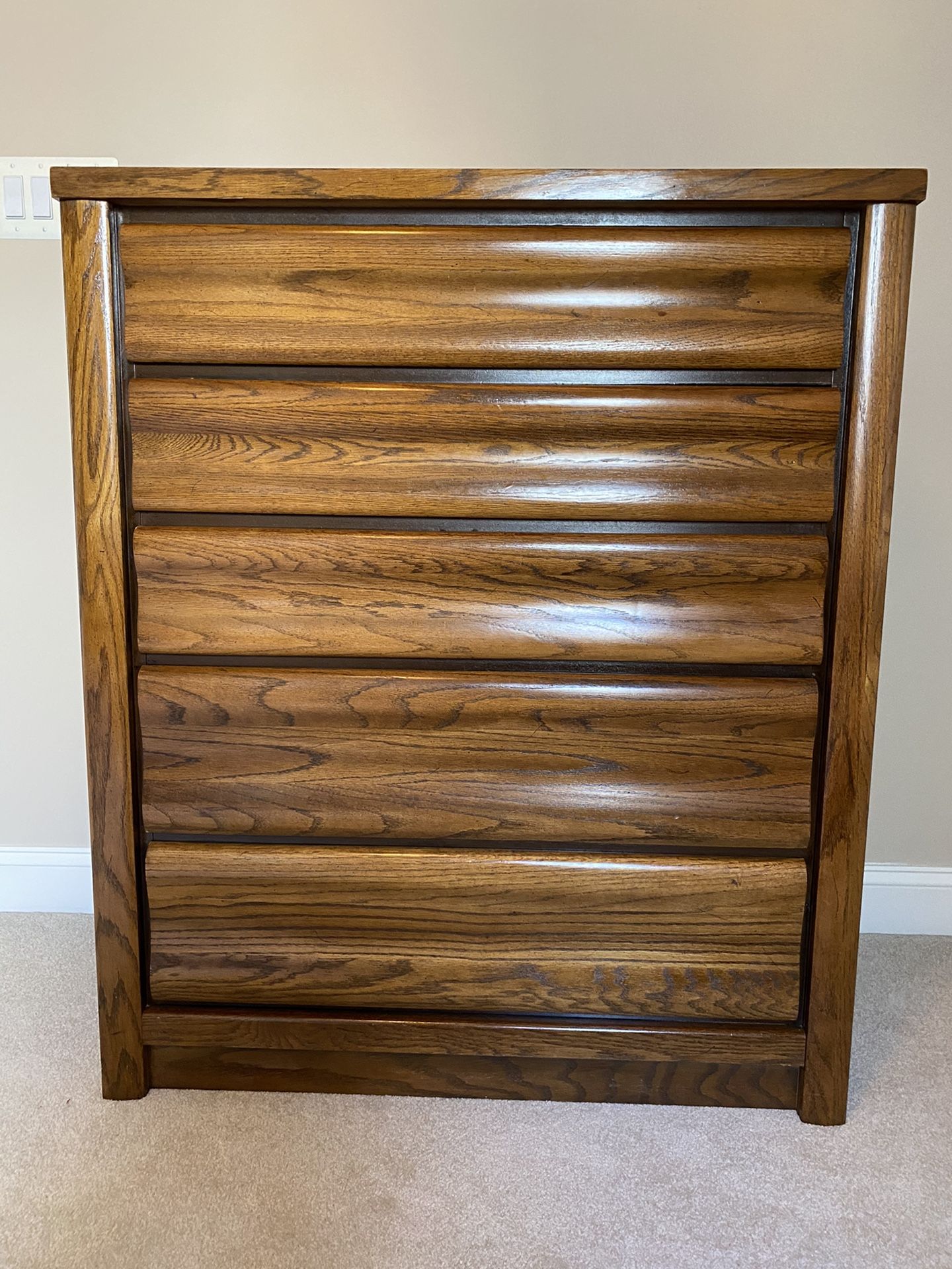 Tall Five Drawer Dresser