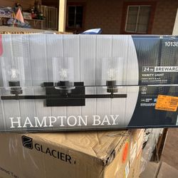 New 24” 3 light matte black bathroom vanity light