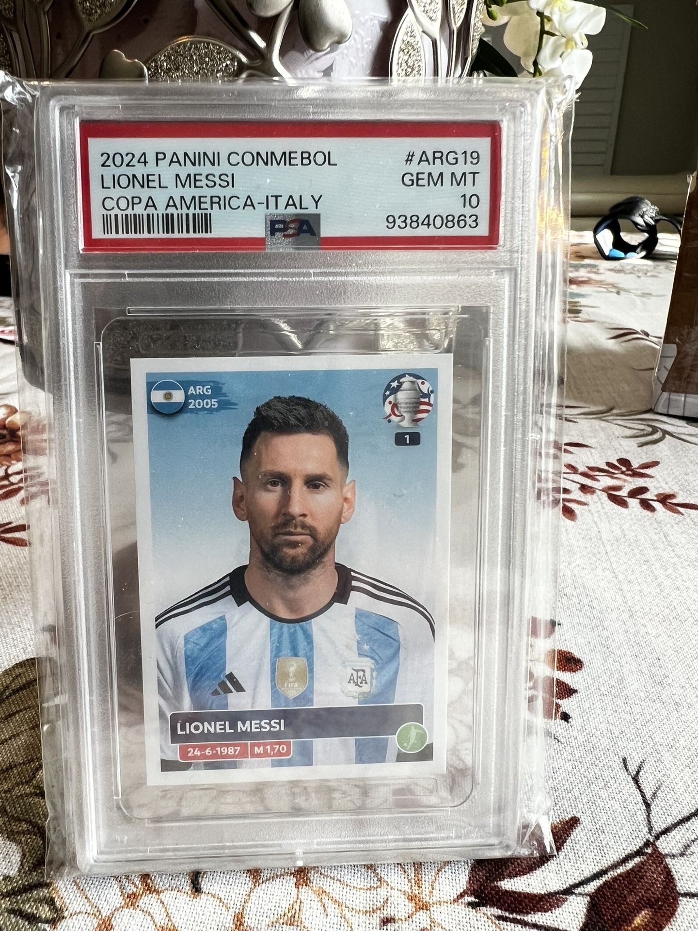 2024 panini conmebol Lionel Messi Copa América - ITALY # 19 GEM MT 10