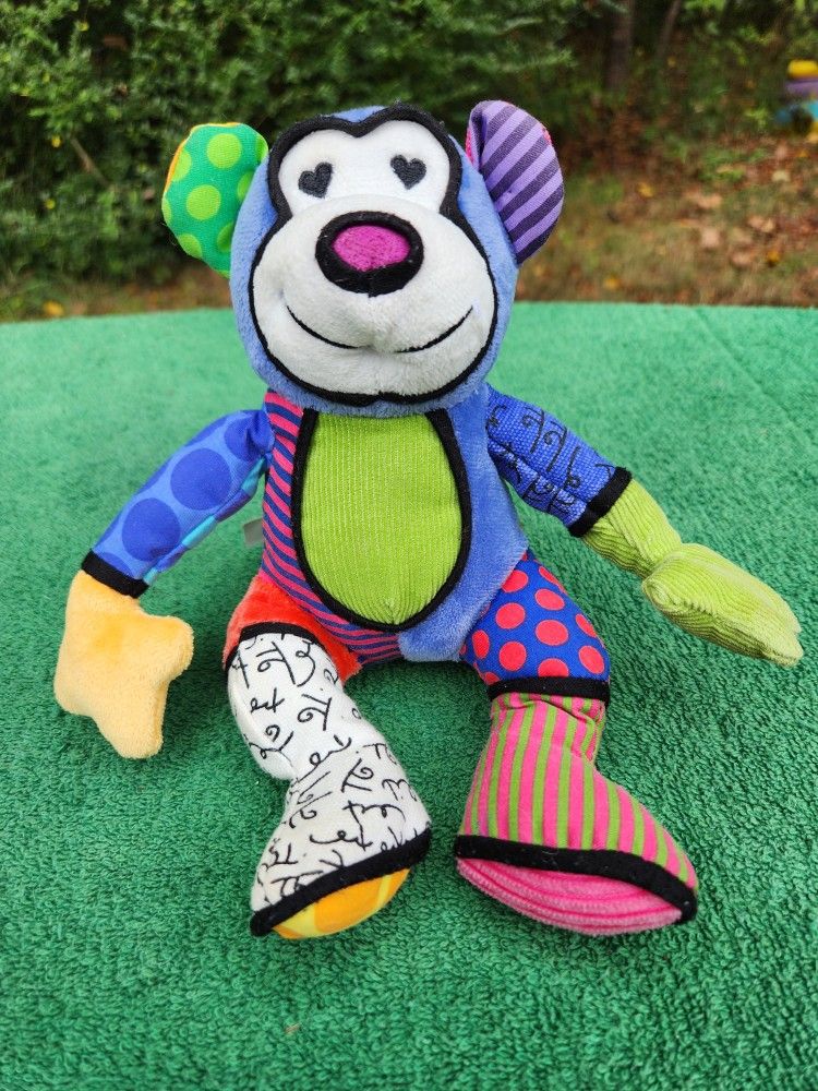 Britto Matisse Monkey 10" Designer Plush  Stuffed Animal - Romero Britto