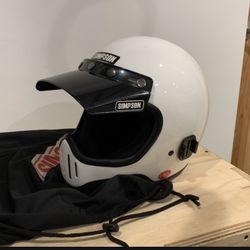 Simpson M50 Helmet In White / Brand New 