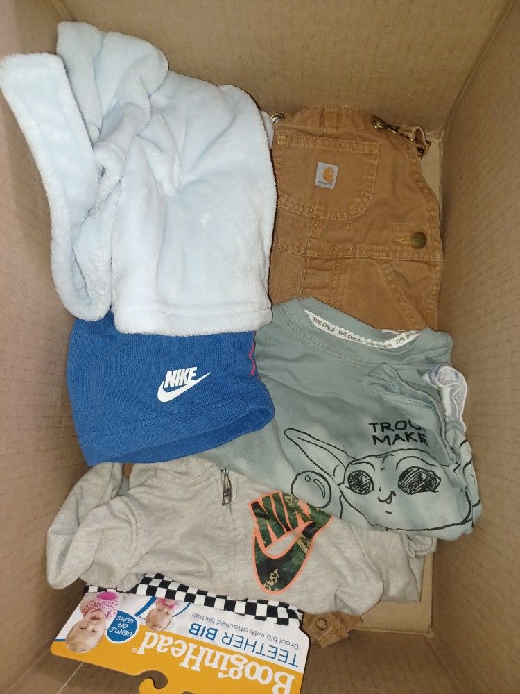 HUGE Baby boy lot name brands nike, carhartt etc(mostly 6 months to 2t)- not everything is pictured