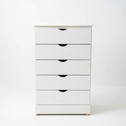 Modern Minimalist White 5-Drawer Chest | Clean Scandi Style Storage Dresser